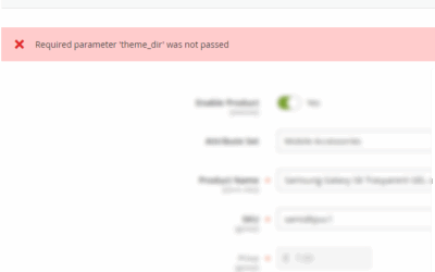 Solved: How to fix required parameter ‘theme_dir’ was not passed?
